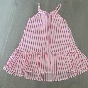 Janie and Jack Pink and White Striped Ruffle-Hem Girls' Nightgown